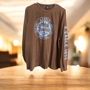 Men's American Eagle lBrown Long Sleeve Shirt